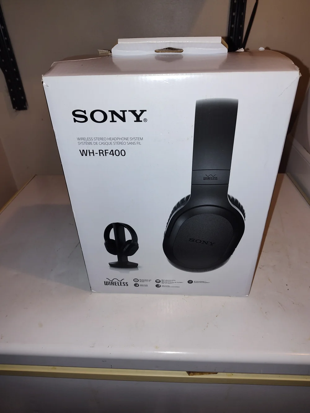 Sony WH-RF400 Wireless Over-Ear Headphones - Black